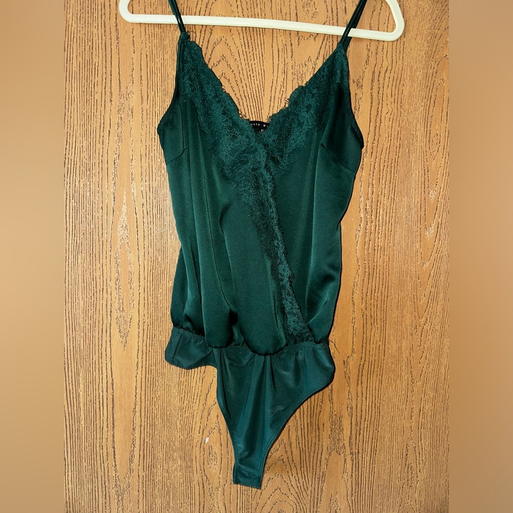 Forest green tank top body suit